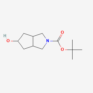 tert-Butyl 5-hydroxyhexahydrocyclopenta[c]pyrrole-2(1H)-carboxylate chemical structure (CAS 203663-25-6)
