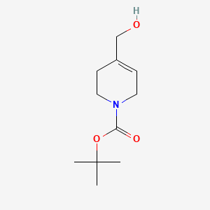 N-Boc-4-(hydroxymethyl)-1,2,3,6-tetrahydropyridine chemical structure (CAS 203663-26-7)