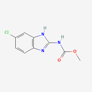 Methyl (6-chloro-1H-benzo[d]imidazol-2-yl)carbamate chemical structure (CAS 20367-38-8)