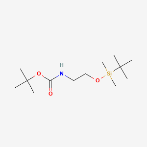 tert-Butyl 2-(tert-butyldimethylsilyloxy) ethylcarbamate chemical structure (CAS 203738-69-6)