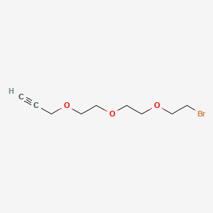 3-(2-(2-(2-Bromoethoxy)ethoxy)ethoxy)prop-1-yne chemical structure (CAS 203740-63-0)