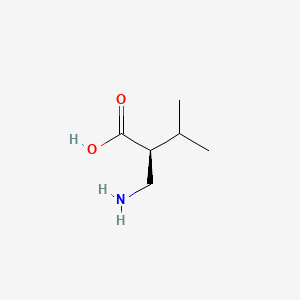 (S)-2-(Aminomethyl)-3-methylbutanoic acid chemical structure (CAS 203854-54-0)