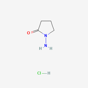 1-Aminopyrrolidin-2-one hydrochloride chemical structure (CAS 20386-22-5)