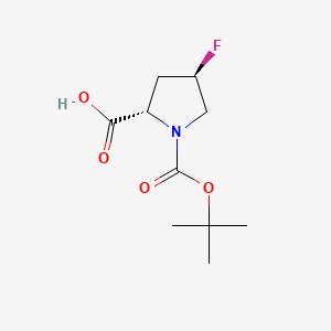 (2S,4R)-1-(tert-Butoxycarbonyl)-4-fluoropyrrolidine-2-carboxylic acid chemical structure (CAS 203866-14-2)