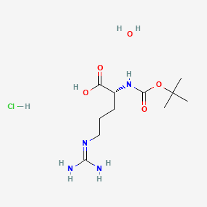 (R)-2-((tert-Butoxycarbonyl)amino)-5-guanidinopentanoic acid hydrochloride hydrate chemical structure (CAS 204070-00-8)
