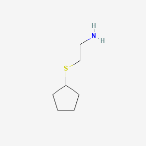 2-(Cyclopentylthio)ethanamine chemical structure (CAS 204129-50-0)