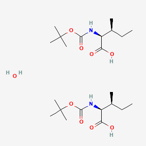 Boc-L-isoleucine hemihydrate chemical structure (CAS 204138-23-8)