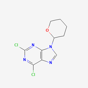 2,6-Dichloro-9-(tetrahydro-2H-pyran-2-yl)-9H-purine chemical structure (CAS 20419-68-5)