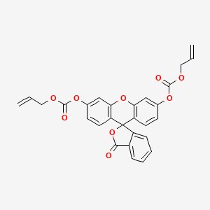 Diallyl (3-oxo-3H-spiro[isobenzofuran-1,9'-xanthene]-3',6'-diyl) dicarbonate chemical structure (CAS 2042192-19-6)