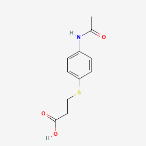 3-((4-Acetamidophenyl)thio)propanoic acid chemical structure (CAS 204377-77-5)