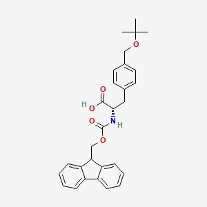 (S)-2-((((9H-Fluoren-9-yl)methoxy)carbonyl)amino)-3-(4-(tert-butoxymethyl)phenyl)propanoic acid chemical structure (CAS 204384-68-9)
