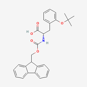 (S)-2-((((9H-Fluoren-9-yl)methoxy)carbonyl)amino)-3-(2-(tert-butoxy)phenyl)propanoic acid chemical structure (CAS 204384-70-3)