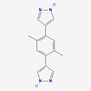 4,4'-(2,5-Dimethyl-1,4-phenylene)bis(1H-pyrazole) chemical structure (CAS 2044270-08-6)