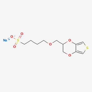 Sodium 4-((2,3-dihydrothieno[3,4-b][1,4]dioxin-2-yl)methoxy)butane-1-sulfonate chemical structure (CAS 204444-01-9)