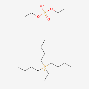 Tributyl(ethyl)phosphonium diethylphosphate chemical structure (CAS 20445-94-7)