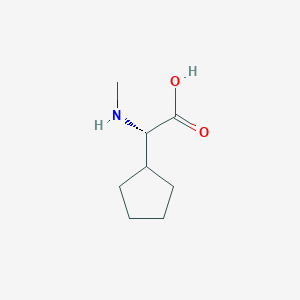 (S)-2-Cyclopentyl-2-(methylamino)acetic acid chemical structure (CAS 204460-99-1)