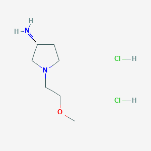 (R)-1-(2-Methoxyethyl)pyrrolidin-3-amine dihydrochloride chemical structure (CAS 2045195-29-5)