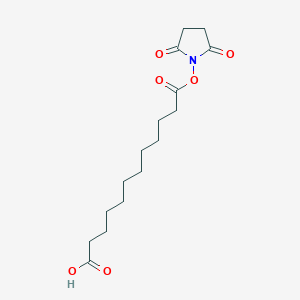 12-((2,5-Dioxopyrrolidin-1-yl)oxy)-12-oxododecanoic acid chemical structure (CAS 204521-73-3)
