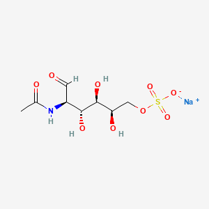 Sodium (2R,3R,4R,5R)-5-acetamido-2,3,4-trihydroxy-6-oxohexyl sulfate chemical structure (CAS 204575-07-5)
