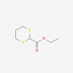 Ethyl 1,3-dithiane-2-carboxylate chemical structure (CAS 20462-00-4)