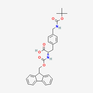 Fmoc-4-(Boc-aminomethyl)-L-phenylalanine chemical structure (CAS 204715-91-3)