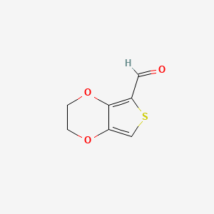 2,3-Dihydrothieno[3,4-b][1,4]dioxine-5-carbaldehyde chemical structure (CAS 204905-77-1)