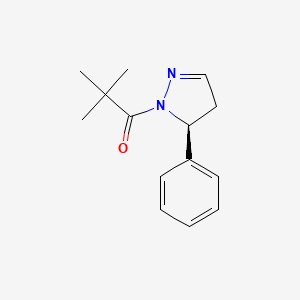 (S)-2,2-Dimethyl-1-(5-phenyl-4,5-dihydro-1H-pyrazol-1-yl)propan-1-one chemical structure (CAS 2049868-46-2)