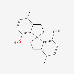 (R)-4,4'-Dimethyl-2,2',3,3'-tetrahydro-1,1'-spirobi[indene]-7,7'-diol chemical structure (CAS 2050172-14-8)