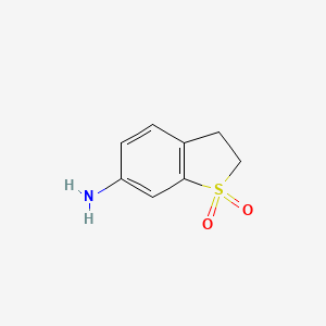 6-Amino-2,3-dihydrobenzo[b]thiophene 1,1-dioxide chemical structure (CAS 20503-39-3)