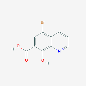 5-Bromo-8-hydroxyquinoline-7-carboxylic acid chemical structure (CAS 205040-59-1)