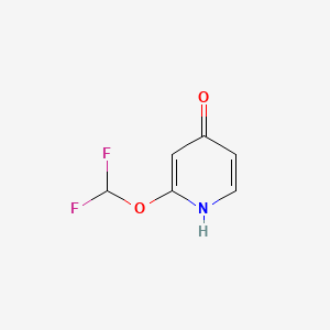 2-(Difluoromethoxy)pyridin-4-ol chemical structure (CAS 205043-09-0)