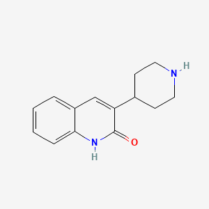 3-(Piperidin-4-yl)quinolin-2(1H)-one chemical structure (CAS 205058-78-2)