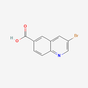 3-Bromoquinoline-6-carboxylic acid chemical structure (CAS 205114-14-3)