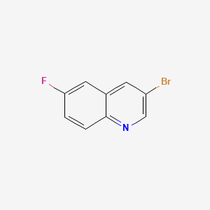 3-Bromo-6-fluoroquinoline chemical structure (CAS 205114-16-5)