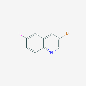 3-Bromo-6-iodoquinoline chemical structure (CAS 205114-20-1)