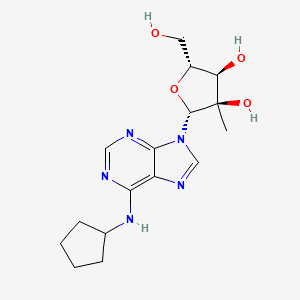 (2R,3R,4R,5R)-2-(6-(Cyclopentylamino)-9H-purin-9-yl)-5-(hydroxymethyl)-3-methyltetrahydrofuran-3,4-diol chemical structure (CAS 205171-06-8)
