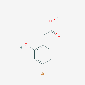 Methyl 2-(4-bromo-2-hydroxyphenyl)acetate chemical structure (CAS 205318-12-3)
