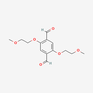 2,5-Bis(2-methoxyethoxy)terephthalaldehyde chemical structure (CAS 2053247-15-5)