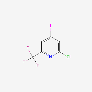2-Chloro-4-iodo-6-(trifluoromethyl)pyridine chemical structure (CAS 205444-22-0)