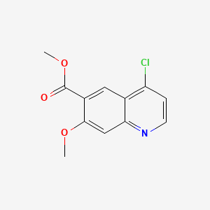 Methyl 4-chloro-7-methoxyquinoline-6-carboxylate chemical structure (CAS 205448-66-4)