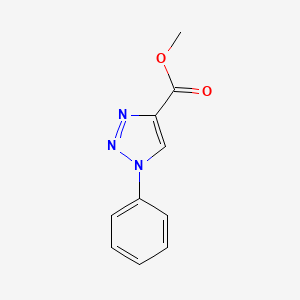 Methyl 1-phenyl-1H-1,2,3-triazole-4-carboxylate chemical structure (CAS 2055-52-9)