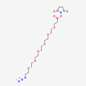 2,5-Dioxopyrrolidin-1-yl 1-azido-3,6,9,12,15,18-hexaoxahenicosan-21-oate chemical structure (CAS 2055014-64-5)