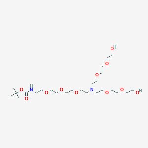 N-(Boc-peg3)-n-bis(peg2-alcohol) chemical structure (CAS 2055042-60-7)