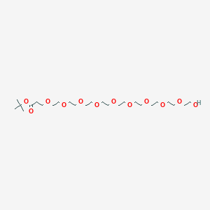 Hydroxy-PEG9-t-butyl ester chemical structure (CAS 2055042-66-3)