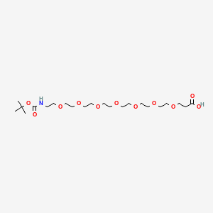 2,2-Dimethyl-4-oxo-3,8,11,14,17,20,23,26-octaoxa-5-azanonacosan-29-oic acid chemical structure (CAS 2055044-68-1)
