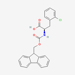Fmoc-D-Phe(2-Cl)-OH chemical structure (CAS 205526-22-3)