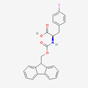 Fmoc-D-Phe(4-I)-OH chemical structure (CAS 205526-29-0)