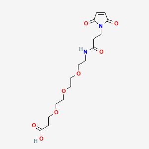 1-(2,5-Dioxo-2,5-dihydro-1H-pyrrol-1-yl)-3-oxo-7,10,13-trioxa-4-azahexadecan-16-oic acid chemical structure (CAS 2055353-75-6)