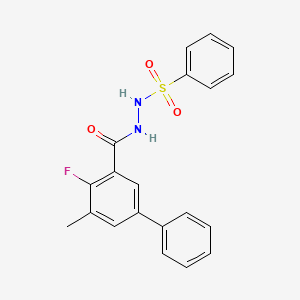 N'-(4-Fluoro-5-methyl-[1,1'-biphenyl]-3-carbonyl)benzenesulfonohydrazide chemical structure (CAS 2055397-18-5)