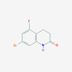 7-Bromo-5-fluoro-3,4-dihydroquinolin-2(1H)-one chemical structure (CAS 2055661-94-2)